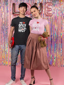 Heart Only Beats For Him T-shirt -SmartPrintsInk Designs