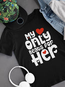 Heart Only Beats For Him T-shirt -SmartPrintsInk Designs
