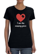 Valentine's His Missing Piece T-shirt -SmartPrintsInk Designs