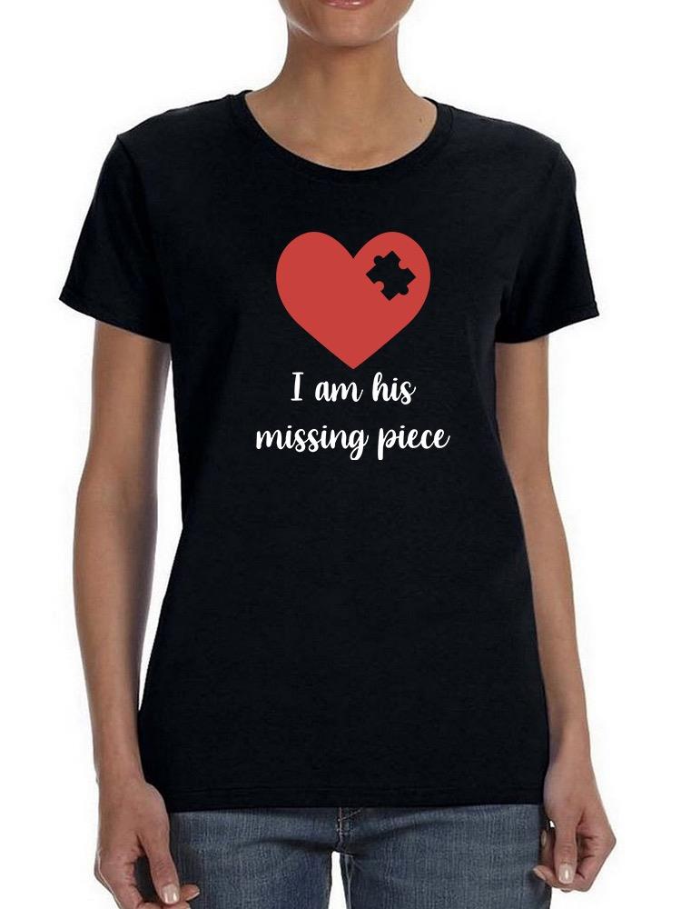 Valentine's His Missing Piece T-shirt -SmartPrintsInk Designs