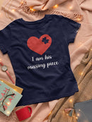 Valentine's His Missing Piece T-shirt -SmartPrintsInk Designs