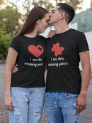 Valentine's His Missing Piece T-shirt -SmartPrintsInk Designs