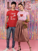 Valentine's Found The Key T-shirt -SmartPrintsInk Designs