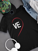 Valentine's Couple Love Heart Ve T-shirt -SmartPrintsInk Designs