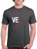 Valentine's Couple Love Heart Ve T-shirt -SmartPrintsInk Designs