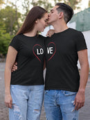 Valentine's Couple Love Heart Ve T-shirt -SmartPrintsInk Designs