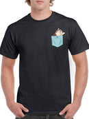 Kitten In Pocket T-shirt -SmartPrintsInk Designs