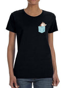 Kitten In Pocket T-shirt -SmartPrintsInk Designs