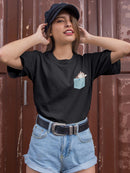 Kitten In Pocket T-shirt -SmartPrintsInk Designs
