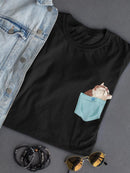 Kitten In Pocket T-shirt -SmartPrintsInk Designs