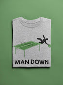 Tennis Man Down T-shirt -SmartPrintsInk Designs
