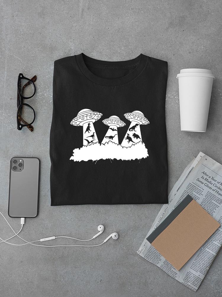 Ufos And Dinosaurs T-shirt -SmartPrintsInk Designs