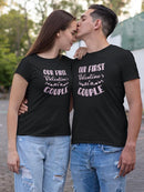 First Valentine As A Couple T-shirt -SmartPrintsInk Designs
