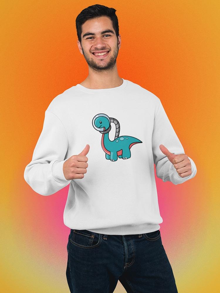 Dinosaur Astronaut Sweatshirt -SmartPrintsInk Designs