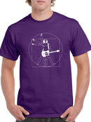 Vitruvian Rock Man T-shirt -SmartPrintsInk Designs
