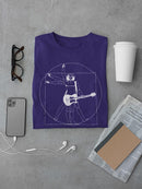Vitruvian Rock Man T-shirt -SmartPrintsInk Designs
