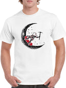 Boarding In The Moon T-shirt -SmartPrintsInk Designs