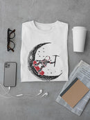 Boarding In The Moon T-shirt -SmartPrintsInk Designs
