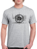 Compass And Palms T-shirt -SmartPrintsInk Designs