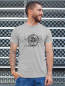 Compass And Palms T-shirt -SmartPrintsInk Designs