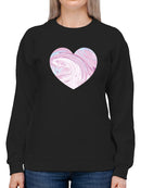 Watercolor Heart Sweatshirt -SmartPrintsInk Designs