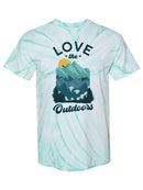 Love The Outdoors Tie Dye Tee -SmartPrintsInk Designs