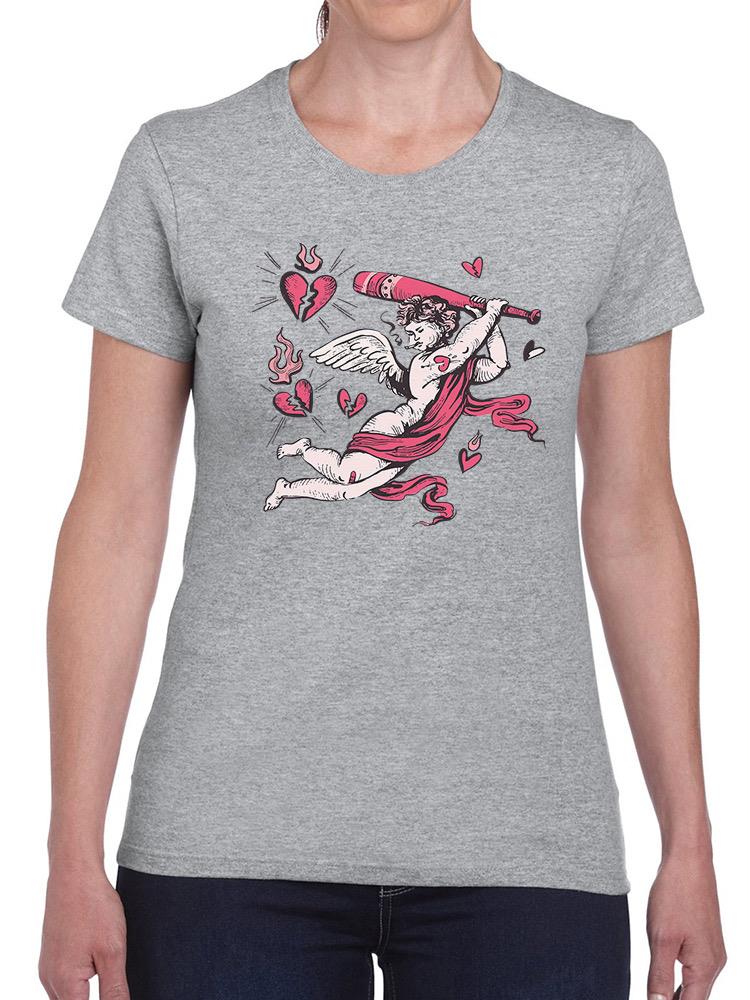 Cupid Bat T-shirt -SmartPrintsInk Designs