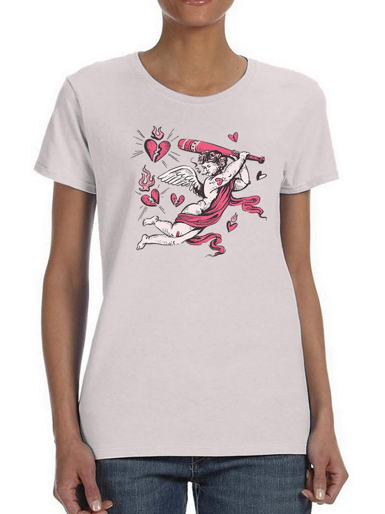 Cupid Bat T-shirt -SmartPrintsInk Designs