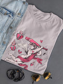 Cupid Bat T-shirt -SmartPrintsInk Designs