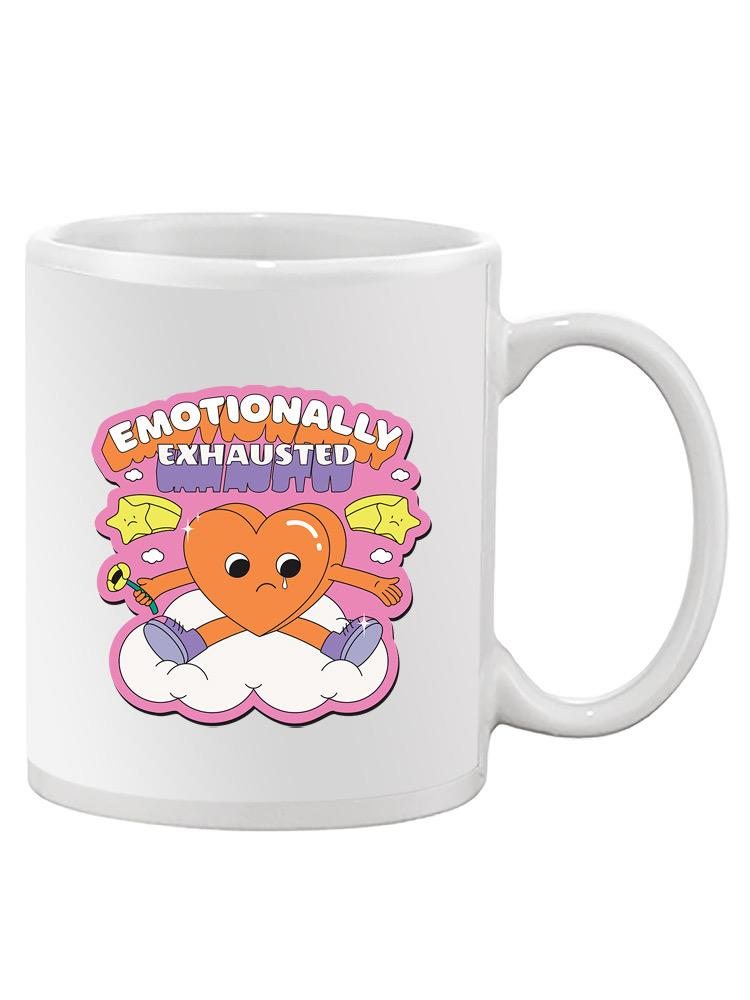 Emotionally Exhausted Heart Mug -SmartPrintsInk Designs