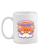Emotionally Exhausted Heart Mug -SmartPrintsInk Designs