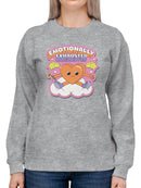 Emotionally Exhausted Heart Hoodie or Sweatshirt -SmartPrintsInk Designs