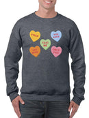 Hearts With Quotes Sweatshirt -SmartPrintsInk Designs