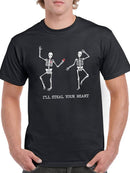 I'll Steal Your Heart Skeletons T-shirt -SmartPrintsInk Designs