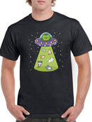 Alien Abducting Kittens T-shirt -SmartPrintsInk Designs
