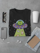 Alien Abducting Kittens T-shirt -SmartPrintsInk Designs