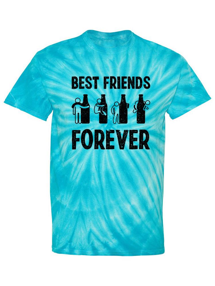 Best Friends Forever Bottle Tie Dye Tee -SmartPrintsInk Designs