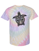 Pattern Turtle Tie Dye Tee -SmartPrintsInk Designs