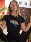 Floral Turtle T-shirt -SmartPrintsInk Designs