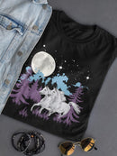 Horses Running In A Forest T-shirt -SmartPrintsInk Designs