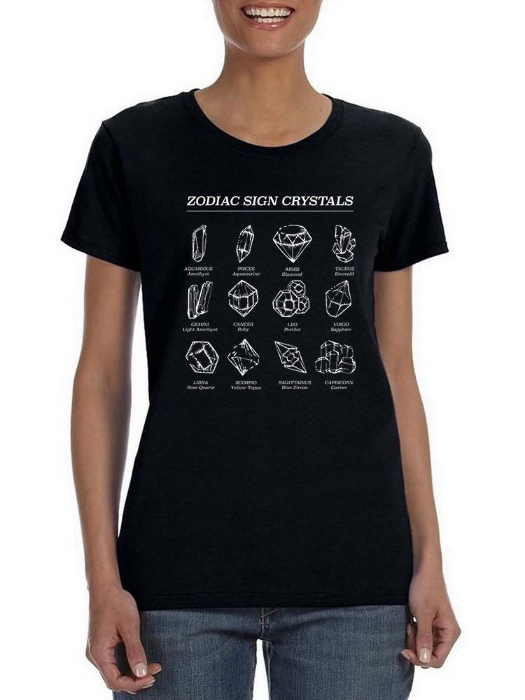 Zodiac Sign Crystals T-shirt -SmartPrintsInk Designs