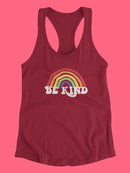 Be Kind Rainbow Racerback Tank -SmartPrintsInk Designs