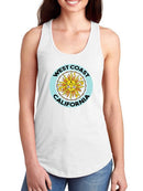 West Coast California Sun Racerback Tank -SmartPrintsInk Designs