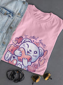 Teddy Bear Steals Hearts T-shirt -SmartPrintsInk Designs