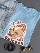 Look! I'm A Unicorn. Pug T-shirt -SmartPrintsInk Designs