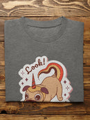 Look! I'm A Unicorn. Pug T-shirt -SmartPrintsInk Designs