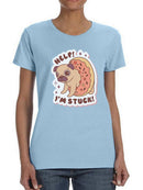 Help! Pug Is Stuck! T-shirt -SmartPrintsInk Designs