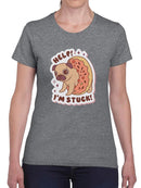 Help! Pug Is Stuck! T-shirt -SmartPrintsInk Designs
