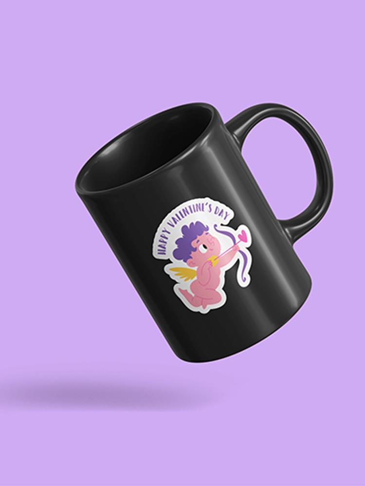 Happy Valentine's Day Cupid Mug -SmartPrintsInk Designs