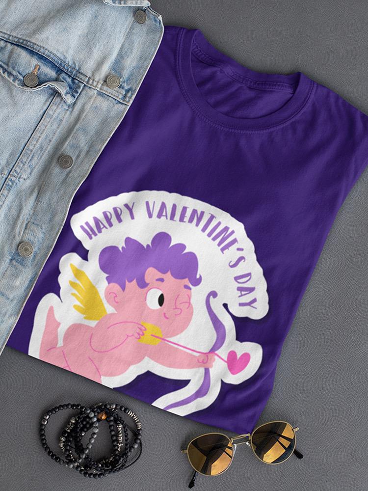Happy Valentine's Day Cupid T-shirt -SmartPrintsInk Designs